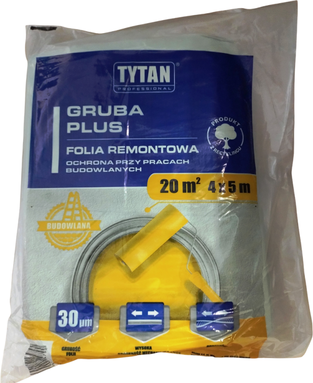 Tytan Professional Folia malarska ochronna gruba plus 4x5m.png