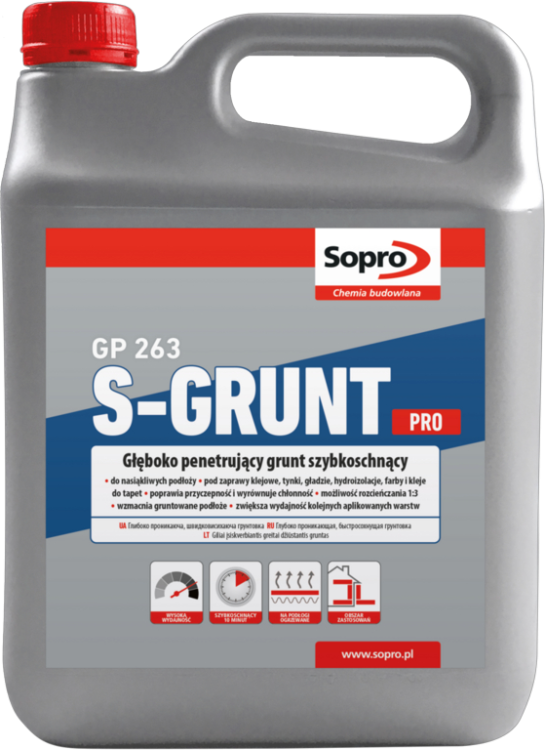 Sopro Głęboko penetrujący grunt szybkoschnący S-Grunt PRO GP 263.png