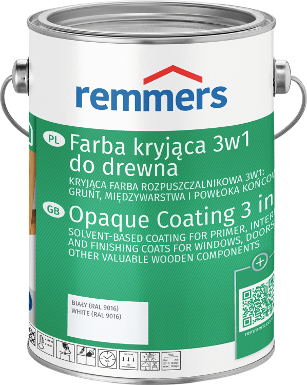 Remmers Farba kryjąca 3w1 do drewna Biały RAL9016.png