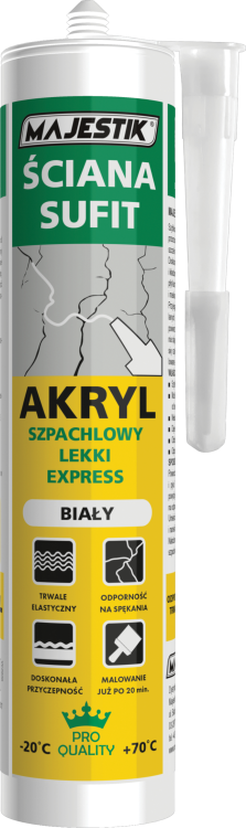 Majestik Akryl Szpachlowy Lekki Express Ściana Sufit 280ml.png