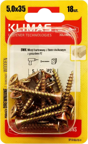 Klimas Wkręty hartowane BWK opakowanie.png